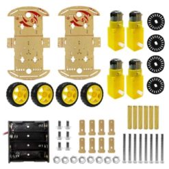 4 Wheel Acrylic Chassis Kit-srkelectronics.in