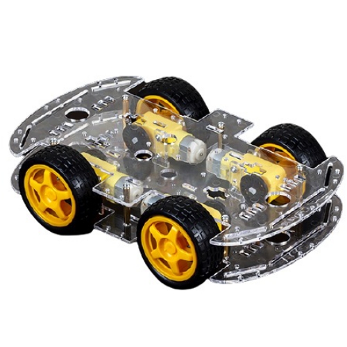 4 Wheel Acrylic Chassis Kit-srkelectronics.in.jpg