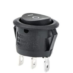 SPDT ON-OFF-ON 3Pin Round Rocker Switch-srkelectronics.in