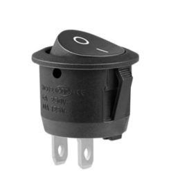 SPST ON-OFF 2Pin Round Rocker Switch-srkelectronics.in