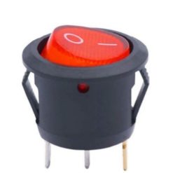 SPST ON-OFF 3Pin Round Rocker Switch with Light-srkelectronics.in
