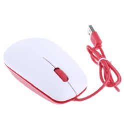 Raspberry Pi Official Mouse (White Red)-srkelectyronics.in