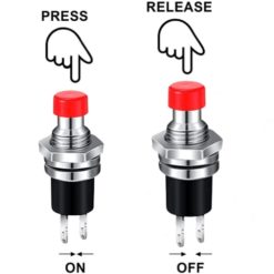 PBS110 Push Button Switch Red-srkelectronics.in