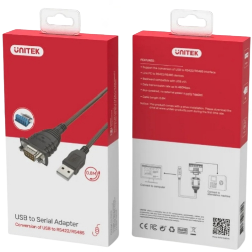 Unitek USB To Serial RS422 RS485 Cable-srkelectronics.in